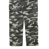 Mens Lined Cotton Blend Grey Camouflage Regular Fit Cargo Trousers W32 L28