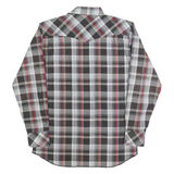 WRANGLER Mens Black & Red Plaid Western Shirt M Button Front Cotton Blend