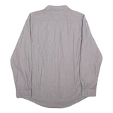 TOMMY HILFIGER Mens Grey Pinstripe Shirt 2XL Classic Long Sleeve Button