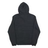 PUMA Mens Black Cotton Blend Pullover Hoodie M Minimal Logo Casual Wear