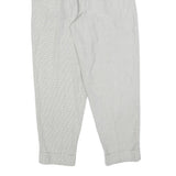 Womens Regular Fit Light Grey Zip Closure Trousers W26 L28 Pleated Cuffed