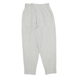 Womens Regular Fit Light Grey Zip Closure Trousers W26 L28 Pleated Cuffed