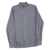 TOMMY HILFIGER Mens Blue Check Shirt S Button Down Collar Long Sleeve Cotton