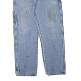 DICKIES Mens Jeans Blue Regular Straight Denim Light W40 L32 Workwear Zip