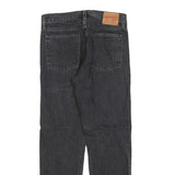 LEVI'S Womens Regular Fit Black Denim Ripped Button Closure W27 L27 Skinny Jeans