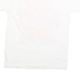 Mens White The Great Quake 1989 Graphic T-Shirt L Short Sleeve Crew Neck