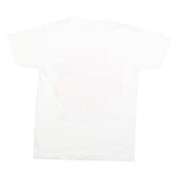 Mens White The Great Quake 1989 Graphic T-Shirt L Short Sleeve Crew Neck