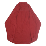 BUGLE BOY Mens Red Casual Long Sleeve Shirt L Embroidered Logo Cotton