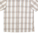 COLUMBIA Mens Beige & Brown Cotton Blend Plaid Shirt L Casual Outdoor