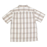 COLUMBIA Mens Beige & Brown Cotton Blend Plaid Shirt L Casual Outdoor