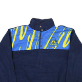 LOUIS GARNEAU Mens Blue Yellow Patterned Pullover Jumper Size L