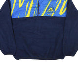 LOUIS GARNEAU Mens Blue Yellow Patterned Pullover Jumper Size L