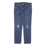 LEVI'S 511 Slim Mens Jeans Blue Slim Straight Denim Medium W34 L32 Zip Cotton