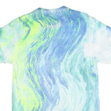 RICK & MORTY Mens Blue & Green Graphic T-Shirt M Short Sleeve Crew Neck Cartoon