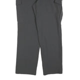 SUNWAY Mens Polyester Blend Grey Regular Straight Trousers W36 L30 Zip Closure