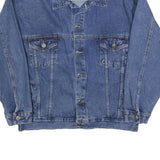 BLUE POINTE Mens Blue Denim Jacket XL Cotton Button Front Casual Workwear