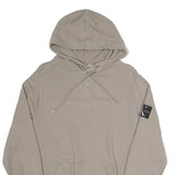 CALVIN KLEIN JEANS Mens Beige Pullover Hoodie XXS Cotton Blend Casual