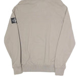 CALVIN KLEIN JEANS Mens Beige Pullover Hoodie XXS Cotton Blend Casual