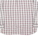 DAMINGO Mens Grey & Maroon Check Shirt XL Cotton Blend Long Sleeve Button