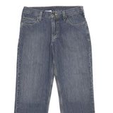 CARHARTT Mens Blue Relaxed Straight Denim Light W31 L28 Zip Cotton Blend Jeans