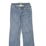 WORN Womens Regular Fit Blue Denim Jeans W28 L33 Classic Cotton Blend Zip