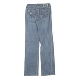 WORN Womens Regular Fit Blue Denim Jeans W28 L33 Classic Cotton Blend Zip