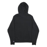 CHAMPION Mens Black Pullover Hoodie M Classic Logo Sweatshirt Cotton Blend