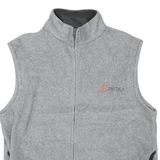 NAUTICA Mens Grey Polyester Blend Zip Jacket L Fleece Comfortable Casual