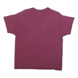 MV SPORT Womens Maroon Alaska Graphic T-Shirt XL Short Sleeve Crew Neck Cotton