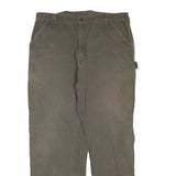 CARHARTT Mens Cotton Blend Brown Regular Fit Straight Leg Trousers W38 L32