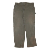 CARHARTT Mens Cotton Blend Brown Regular Fit Straight Leg Trousers W38 L32