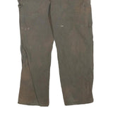 CARHARTT Mens Cotton Blend Brown Regular Fit Straight Leg Trousers W38 L32