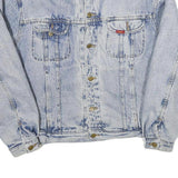 LEE Mens Blue Denim Jacket M Cotton Blend Button Closure Classic Fit Casual