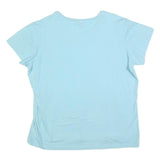 REEBOK Womens Blue Cotton Blend T-Shirt 2XL Short Sleeve Round Neck Logo