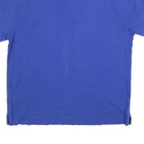 TOMMY HILFIGER Mens Blue Button Short Sleeve Polo Shirt M Cotton Blend Casual