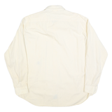 TOMMY HILFIGER Mens White Casual Shirt L Button Pockets Cotton Blend Long Sleeve