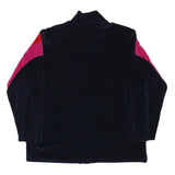 Womens Navy Blue Red Purple Colourblock Jacket L Polyester Blend Zip Casual