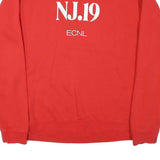 NIKE Mens Red Crew Neck M NJ.19 Sweatshirt Cotton Blend Casual Pullover