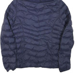 FILA Womens Navy Zip Hooded Quilted Jacket M Polyester Blend Lightweight