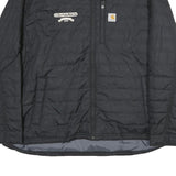 CARHARTT Mens Black Puffer Jacket 3XL Polyester Zip Front Workwear Outdoor