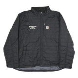 CARHARTT Mens Black Puffer Jacket 3XL Polyester Zip Front Workwear Outdoor