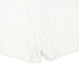 LEVI'S Womens White Cotton Blend Casual Shorts M W30 Raw Hem Classic Fit
