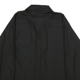 GOLDEN ARROW Mens Black Nylon Shirt L Long Sleeve Button Front Casual
