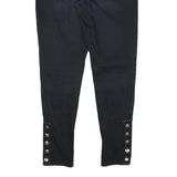 DIESEL Womens Slim Black Denim Cotton Blend Jeans W34 L27 Stud Detail Zip