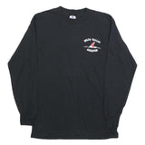 BELTON Mens Black Long Sleeve Crew Neck Delta Valley Aquatics T-Shirt M Graphic