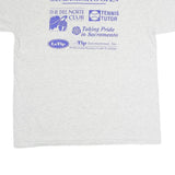 ONEITA Mens White Sacramento Open Tennis Championships Graphic T-Shirt XL Short