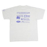 ONEITA Mens White Sacramento Open Tennis Championships Graphic T-Shirt XL Short