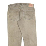 LEVI'S 505 Mens Jeans Beige Regular Straight Denim Light W38 L30 Classic Zip