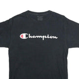 CHAMPION Mens Black Classic T-Shirt M Short Sleeve Crew Neck Logo