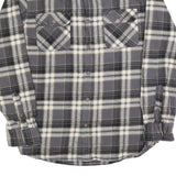 JACHS Mens Grey & Cream Check Shirt M Long Sleeve Cotton Blend Casual
